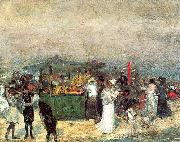 Glackens, William James Fruit Stand, Coney Island oil on canvas